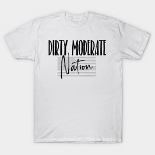 Dirty Moderate Nation Black Logo T-Shirt